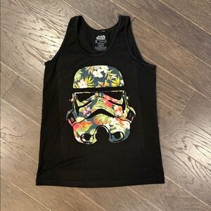Star Wars Black Tank Top with Floral Stormtrooper